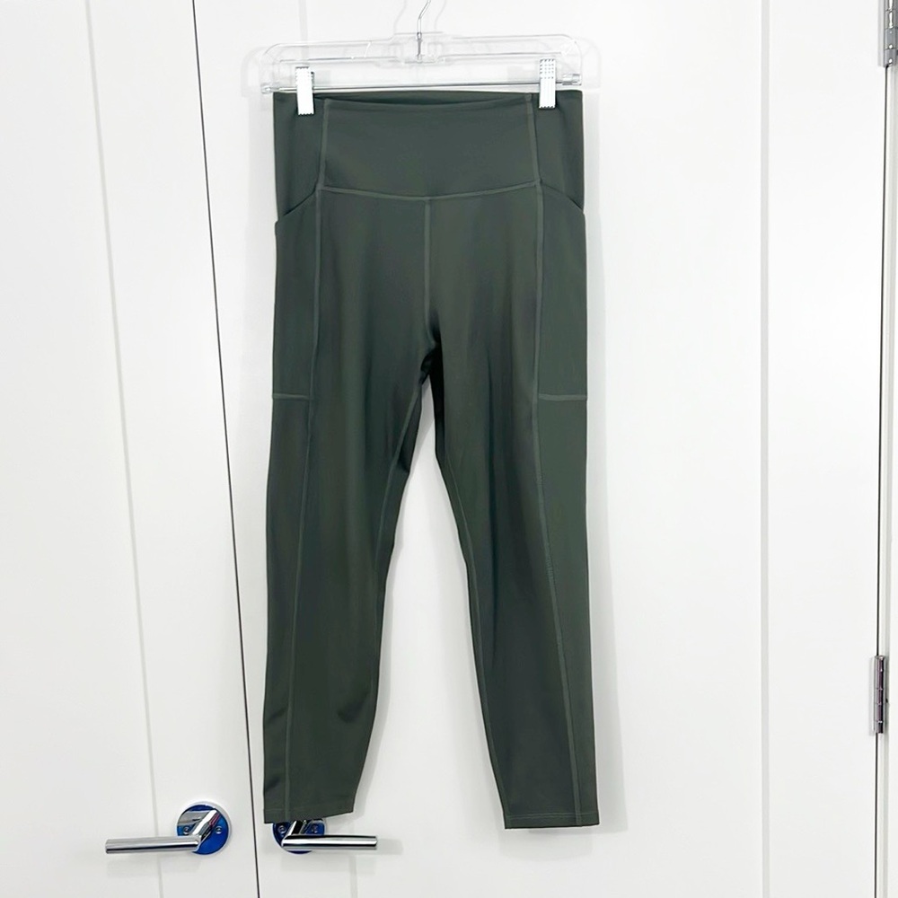 Girlfriend Collective Medium Forest Green Compressive Pocket 7/8 Leggings
